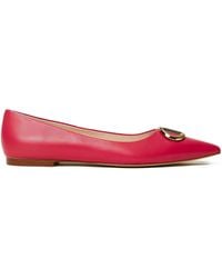 Twinset - Oval-T Leather Ballerinas - Lyst