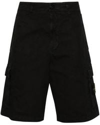 Stone Island - Compass-Badge Cotton Cargo Shorts - Lyst