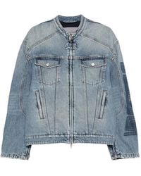 Balenciaga - Zip-Fastening Denim Jacket - Lyst
