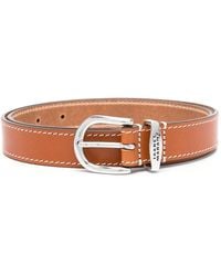 Isabel Marant - Zadd Logo-Engraved Leather Belt - Lyst