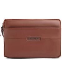 Piquadro - Logo-Plaque Mini Ipad Leather Handbag - Lyst