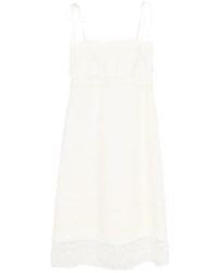 Valentino Garavani - Lace-Trim Midi Dress - Lyst