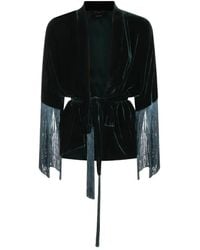 Antonelli - Fringe-Trim Belted Top - Lyst