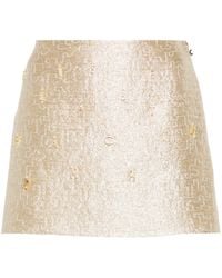 Elisabetta Franchi - Crystal-embellished Tweed Mini Skirt - Lyst