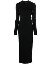 Versace - Black Hooded Dress - Lyst