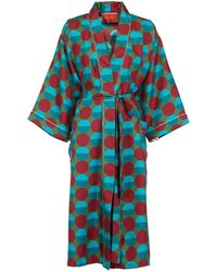 La DoubleJ - Seidenmantel Mit Geometrischem Print - Lyst