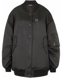 Dolce & Gabbana - Logo-Tag Duchesse Bomber Jacket - Lyst