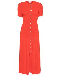 Sandro - Midi Button-Up Dress - Lyst