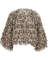 Brunello Cucinelli - Dazzling Twist-Embroidery Cardigan - Lyst