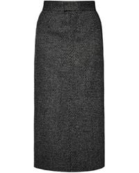 ANOUKI - Falda midi con detalle de abertura - Lyst