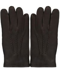 Moorer - Stitched-Detail Leather Gloves - Lyst