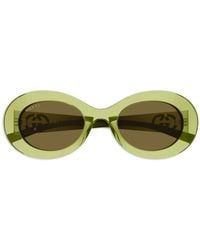 Gucci - Oval-Frame Sunglasses - Lyst