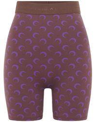 Marine Serre - Moon-Print Jersey Biker Shorts - Lyst