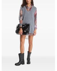 Desigual - Robe Courte À Effet Superposé Et Col V - Lyst