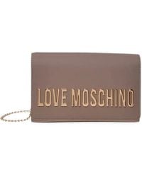 Love Moschino - Logo-Plaque Chain-Strap Shoulder Bag - Lyst