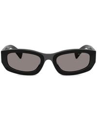 Miu Miu - Logo Rectangle Sunglasses - Lyst