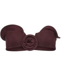 Magda Butrym - Flower-Appliqué Bandeau Bikini Top - Lyst