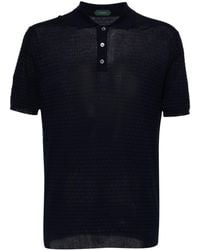 Zanone - 3d-knit Cotton Polo Shirt - Lyst