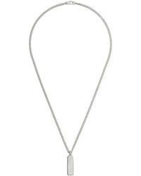 Gucci - Sterling Silver Diagonal Interlocking G Necklace - Lyst