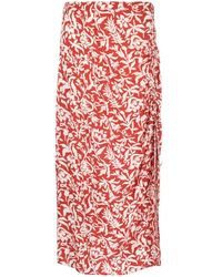 Polo Ralph Lauren - Midirock Mit Blumen-Print - Lyst