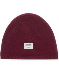 Acne Studios - Cashmere Beanie With Logo - Lyst