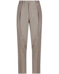 ZEGNA - Pleated Tailored Trousers - Lyst