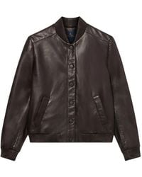 Brooks Brothers - Leren Bomberjack - Lyst