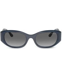 Vogue Eyewear - Lunettes De Soleil Rectangulaires À Fleurs Gravées - Lyst