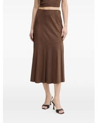 Guess - Suede Long Skirt - Lyst