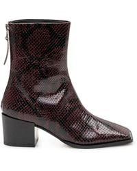 Aeyde - Amina Snake Embossed Calf Leather Boot - Lyst