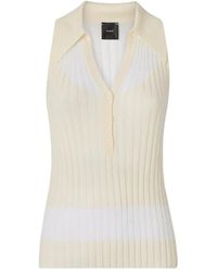 Pinko - Ribbed Polo Top - Lyst