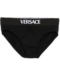 Versace - Briefs With Elastic Waistband And Logo - Lyst