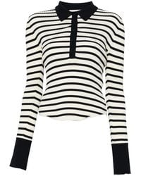 Semicouture - Striped Collared Polo Shirt - Lyst