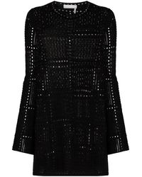 Chloé - Strickkleid Mit Einsätzen - Lyst