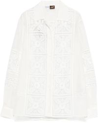 Loewe - X Paula's Ibiza Lace-Panel Shirt - Lyst
