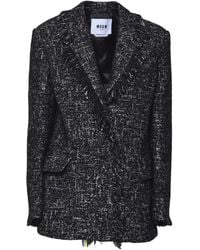 MSGM - Blazer Con Frange - Lyst