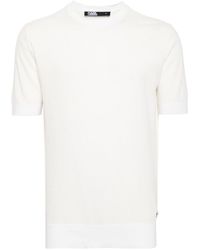 Karl Lagerfeld - Logo-appliqué Knitted Top - Lyst