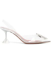 AMINA MUADDI - Begum Crystal-Embellished Pvc Slingback Pumps - Lyst