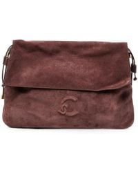 Coccinelle - Medium Lidia Logo-Embossed Suede Shoulder Bag - Lyst