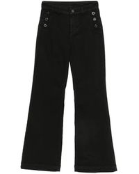 Liu Jo - Button-Embellished Flared Jeans - Lyst