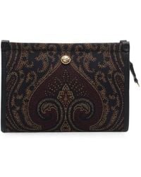 Etro - Paisley-Jacquard Clutch Bag - Lyst