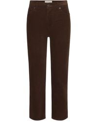 FRAME - Corduroy Straight-Leg Trousers - Lyst