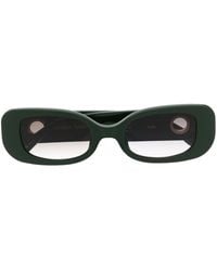 Linda Farrow - Logo-Plaque Square-Frame Sunglasses - Lyst