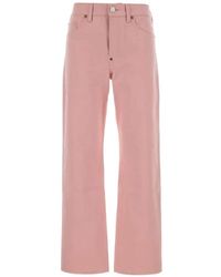 KENZO - Straight Denim Broek Met Bloemknoop - Lyst