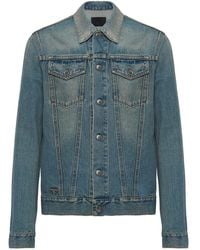 Prada - Stonewashed Denim Jacket - Lyst
