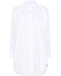 Sacai - Popeline Blouse Met Logo-reliëf - Lyst