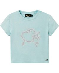 Mini Cream - Graphic-Print Ribbed T-Shirt - Lyst