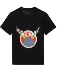Zadig & Voltaire - Embellished Graphic T-Shirt - Lyst