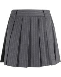 DUNST - Pinstripe Pleated Skirt - Lyst