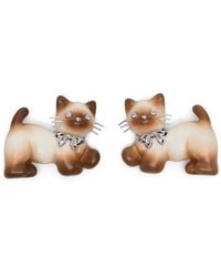 YVMIN - Cat-Motif Crystal-Embellished Hair Clips - Lyst